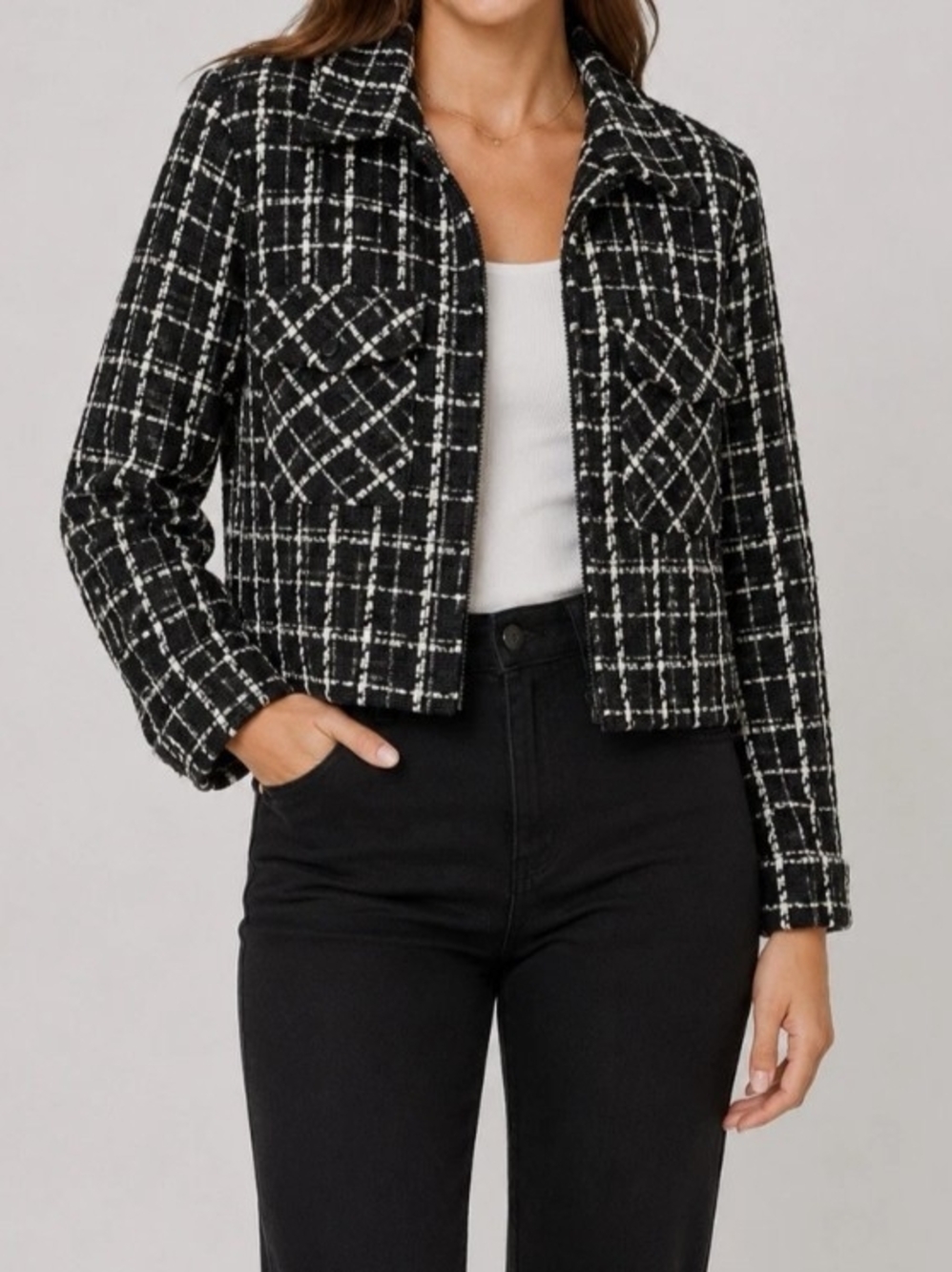 NWT Express Plaid Jacket Women's Size XS